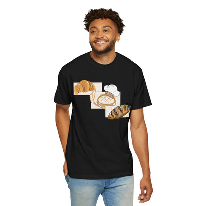 Bakery Graphic T-Shirt | Sourdough & Croissant Design | Bread Enthusiast Tee