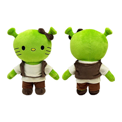 26cm hello kitty shrek mashup plush toy front view