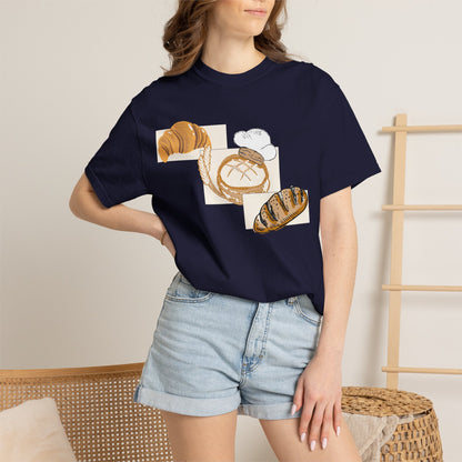Bakery Graphic T-Shirt | Sourdough & Croissant Design | Bread Enthusiast Tee