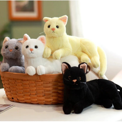 30cm realistic yellow British Shorthair cat stuffed animal front view