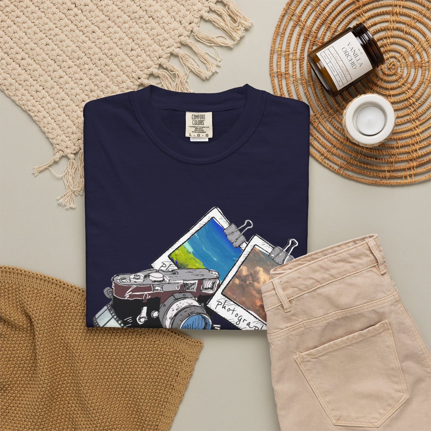 Vintage Camera & Polaroids T-Shirt — Photography Lover Graphic Tee