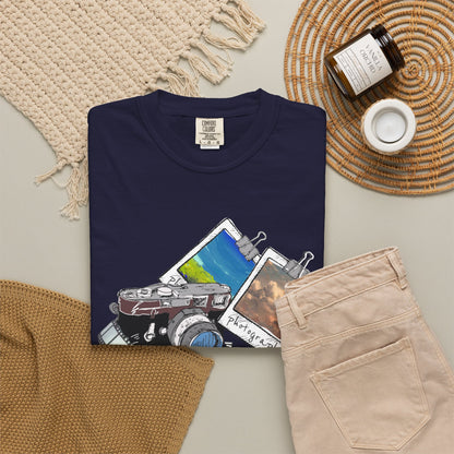 Vintage Camera & Polaroids T-Shirt — Photography Lover Graphic Tee