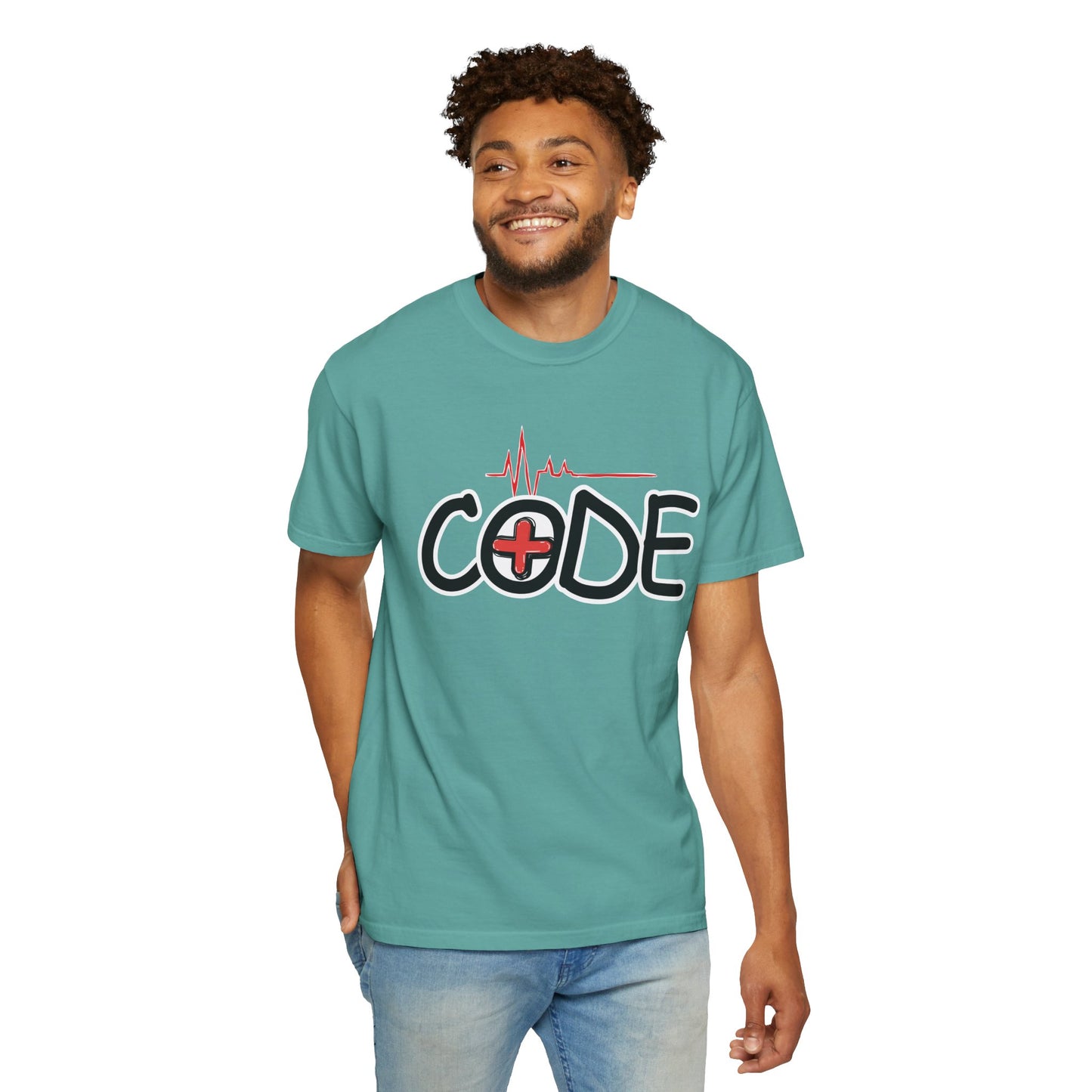 Code Lifesaver Unisex Tee - Medical EMT Paramedic Heartbeat Design T-Shirt | Nurse Gift