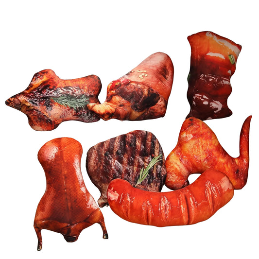 3D simulation BBQ meat plush pillow photorealistic sausage 65cm stuffed toy