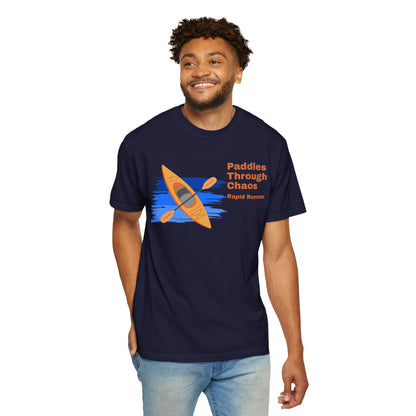 Whitewater Kayaking Graphic T-Shirt | Paddles Through Chaos Tee | Kayaker Gift | Paddler Apparel