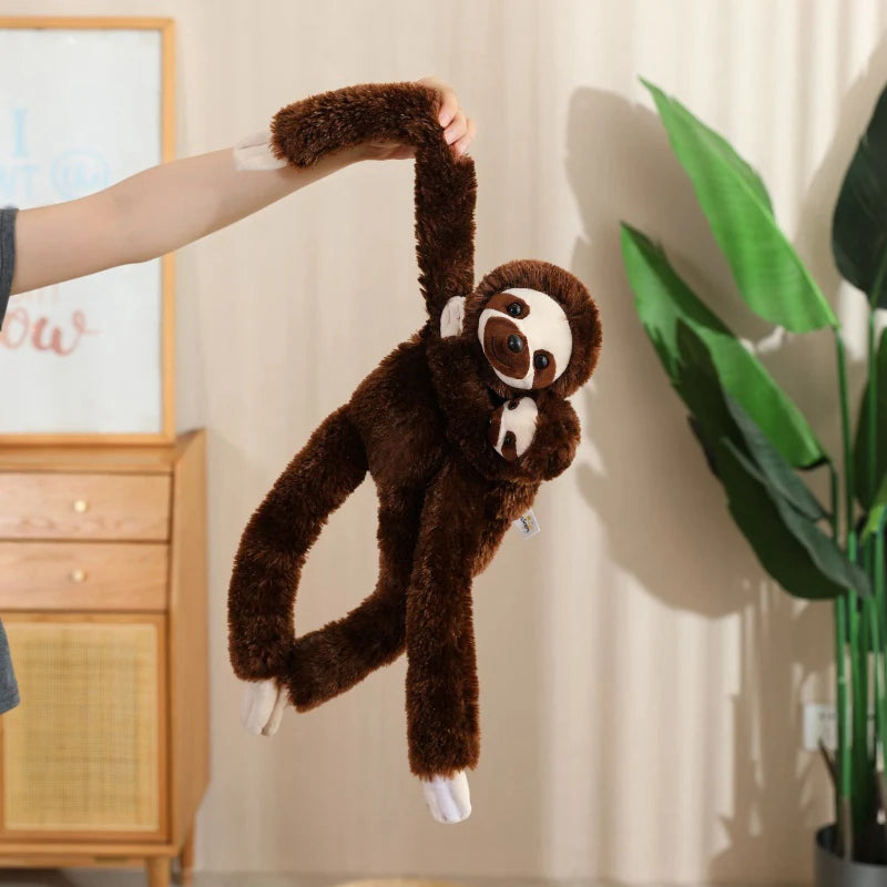 50cm chimpanzee plushie displayed on bookshelf as home decor