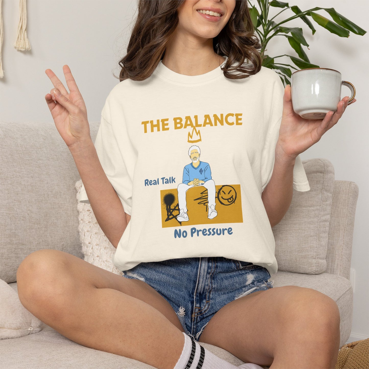 The Balance T-Shirt | Real Talk No Pressure Streetwear Tee | Authentic Graphic Merch