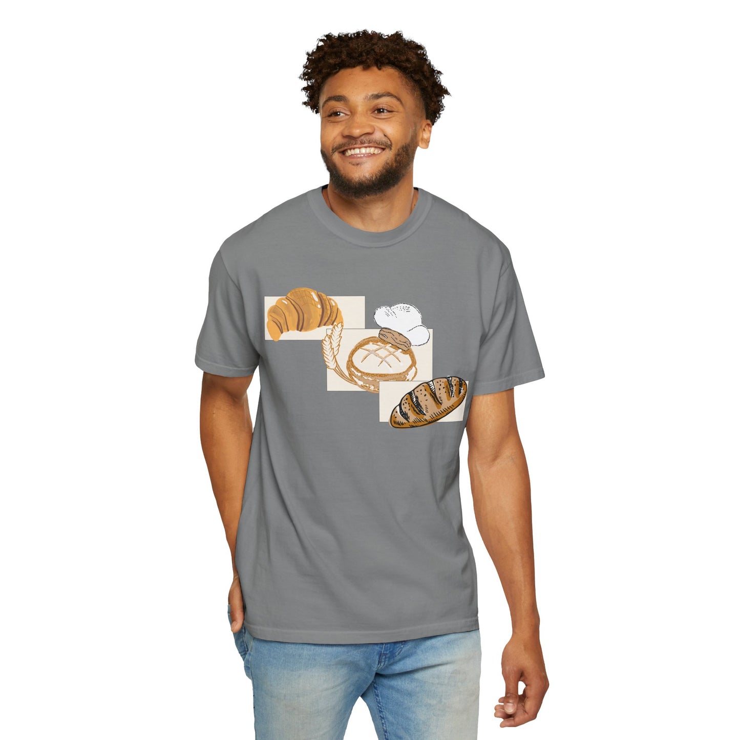 Bakery Graphic T-Shirt | Sourdough & Croissant Design | Bread Enthusiast Tee