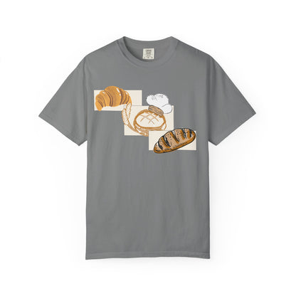 Bakery Graphic T-Shirt | Sourdough & Croissant Design | Bread Enthusiast Tee