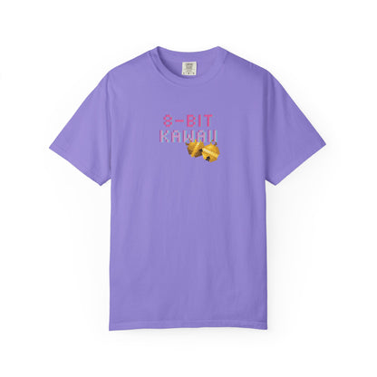 8-bit kawaii tee pixel-art Mad Mew Mew design detail shot

