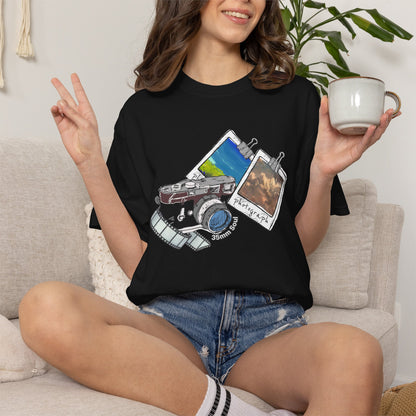 Vintage Camera & Polaroids T-Shirt — Photography Lover Graphic Tee