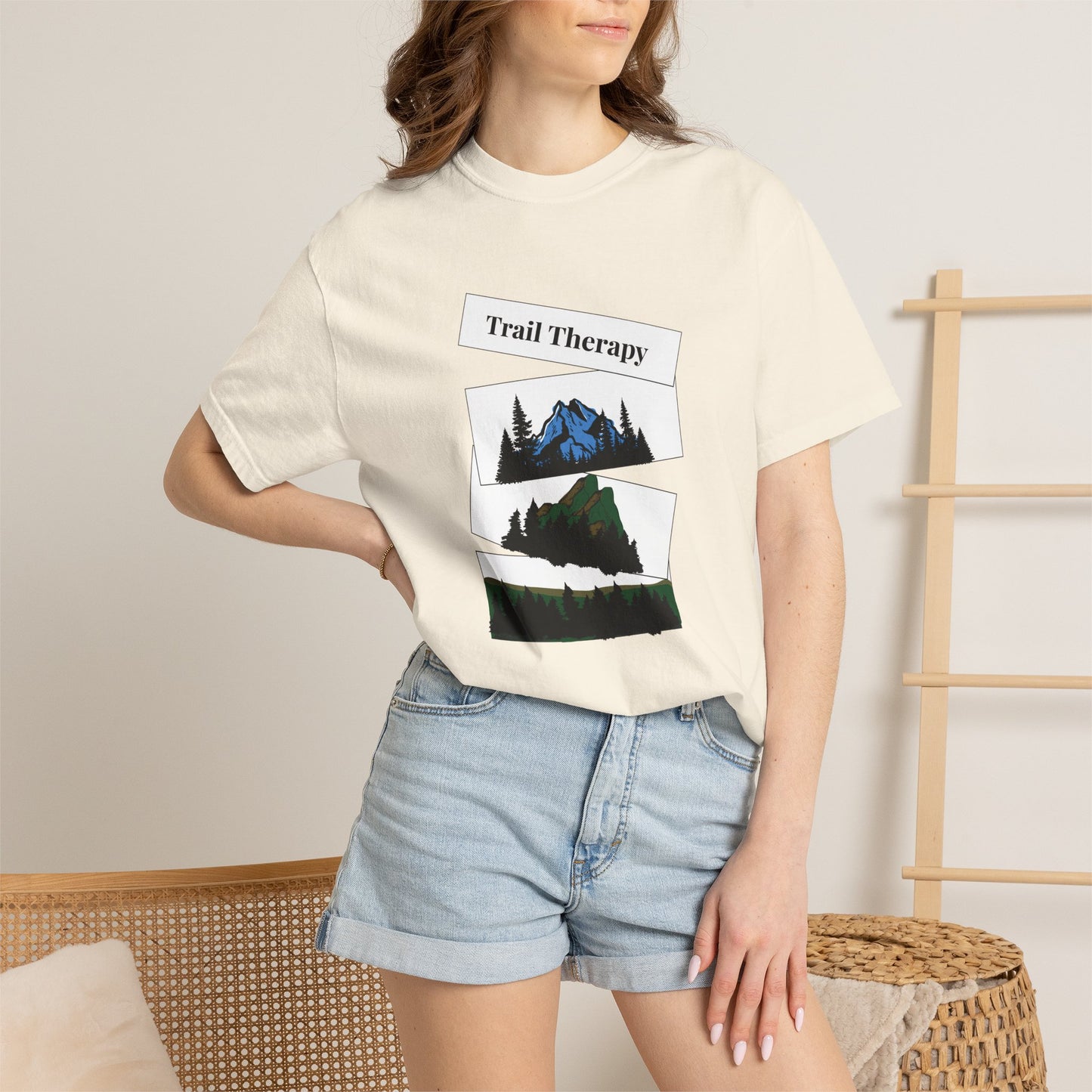 Mountain Landscape Trail T-Shirt | Trail Running Lifestyle | Outdoor Adventure Graphic Tee