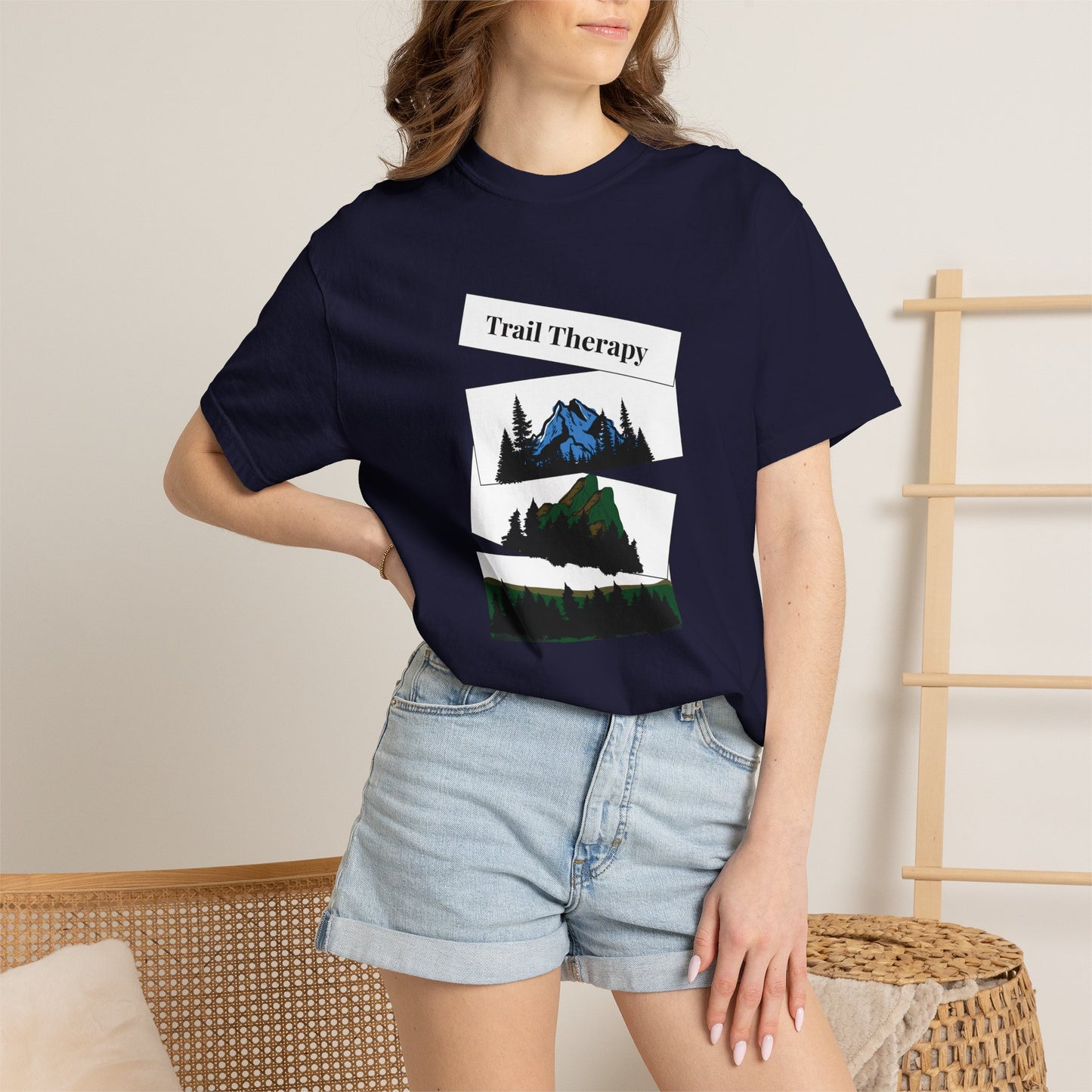 Mountain Landscape Trail T-Shirt | Trail Running Lifestyle | Outdoor Adventure Graphic Tee