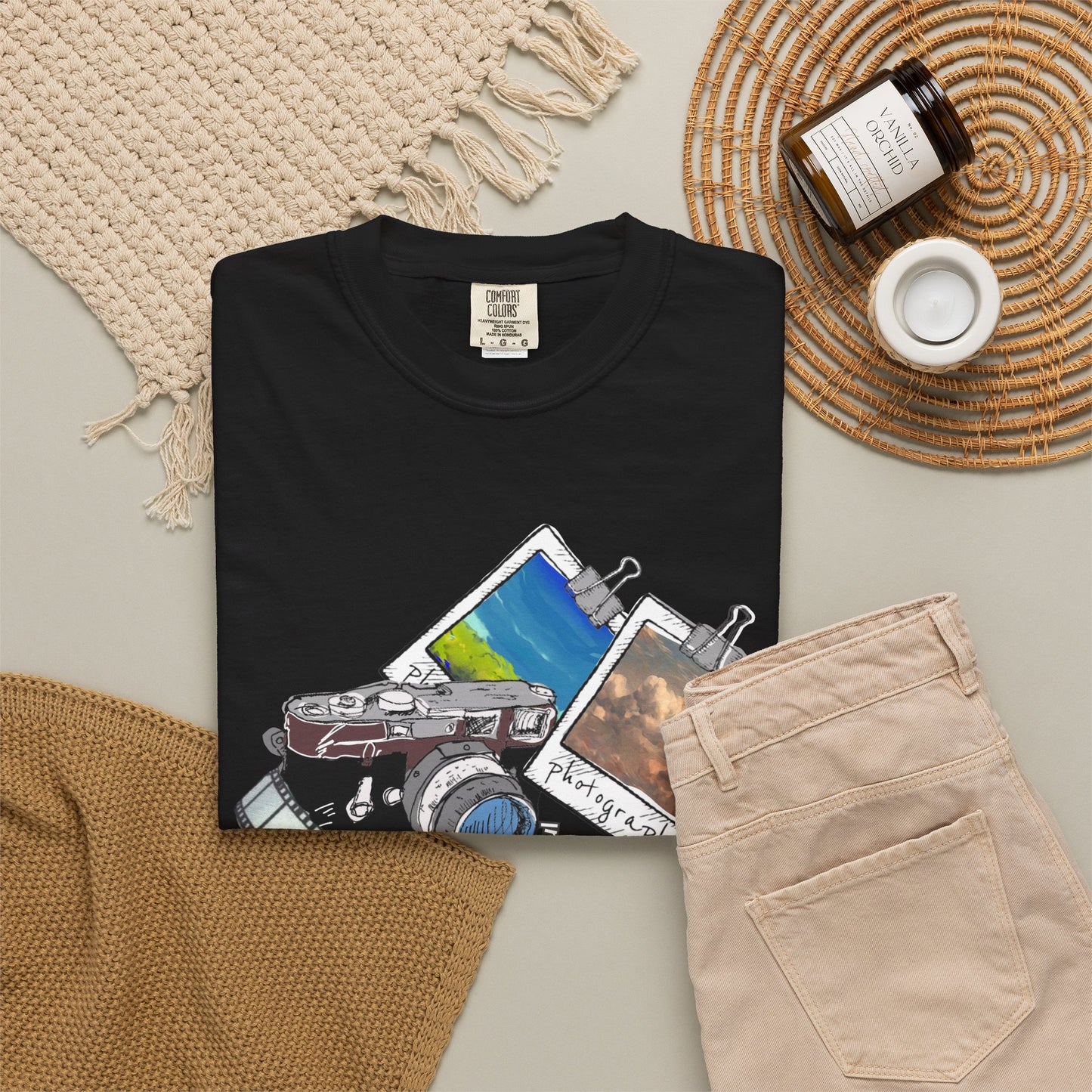 Vintage Camera & Polaroids T-Shirt — Photography Lover Graphic Tee