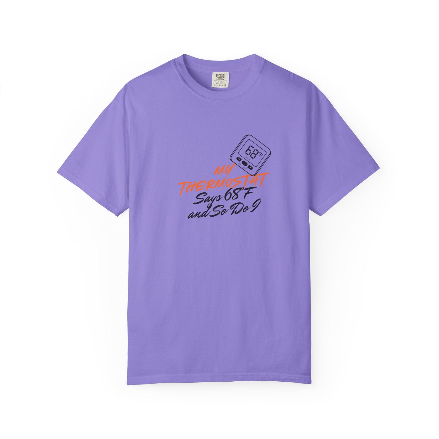 AC humor shirt styled with denim shorts for a casual summer outfit

