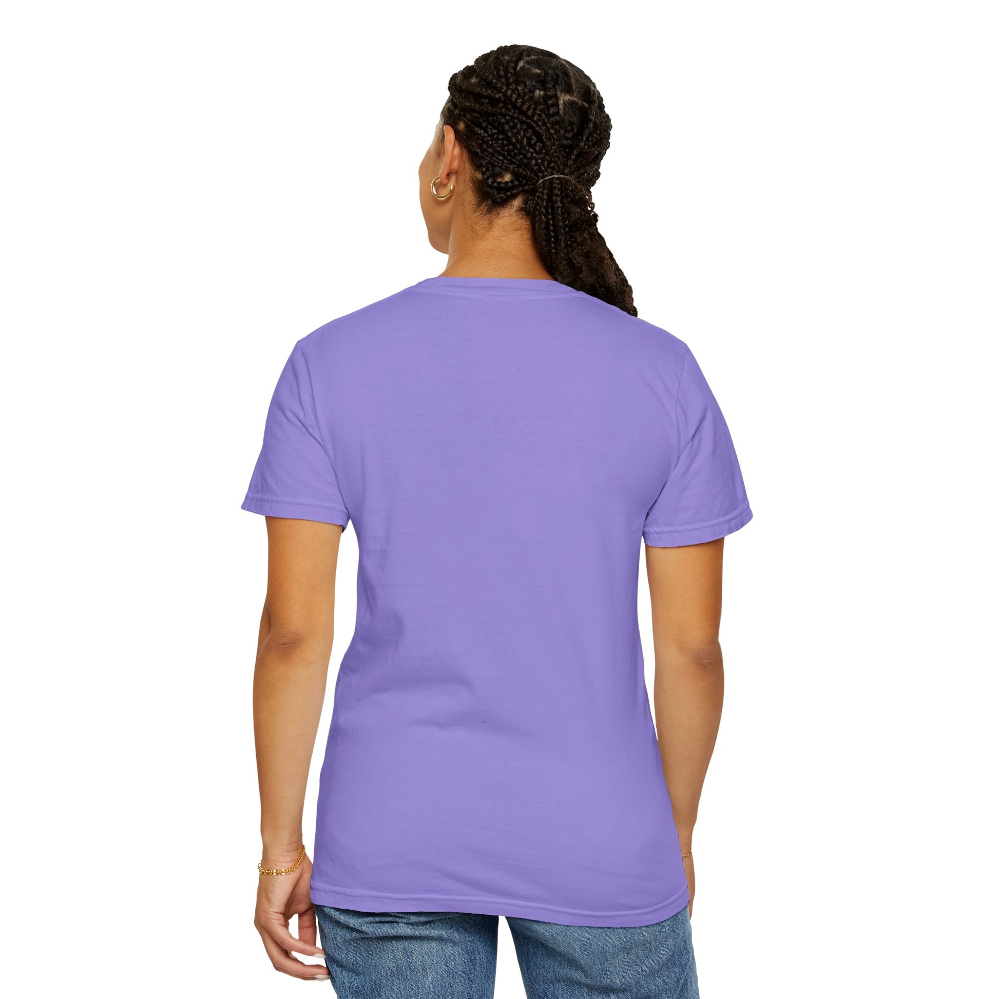 AC humor shirt worn with shorts on a beach boardwalk in summer
