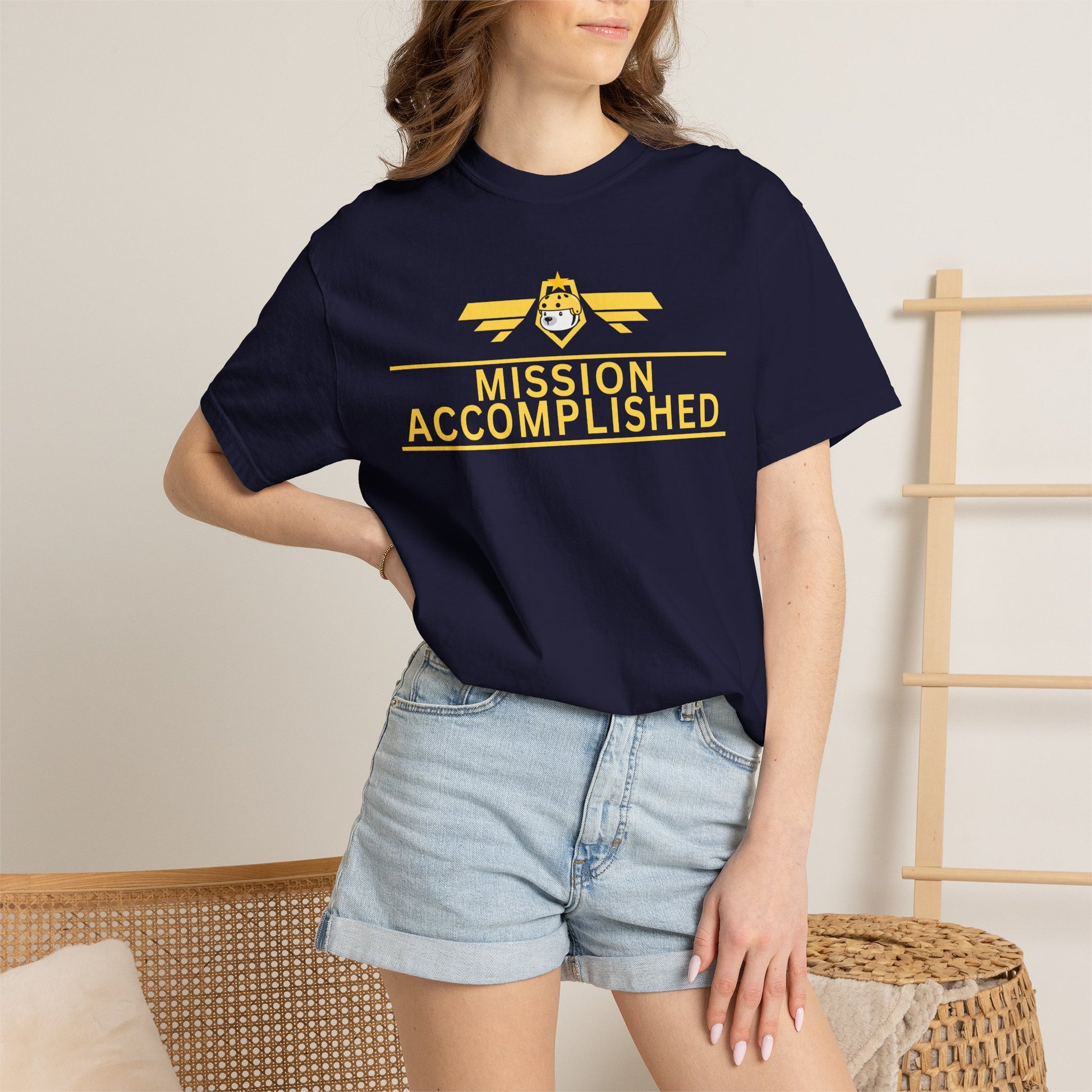Achievement unlocked t-shirt flat lay in army green color
