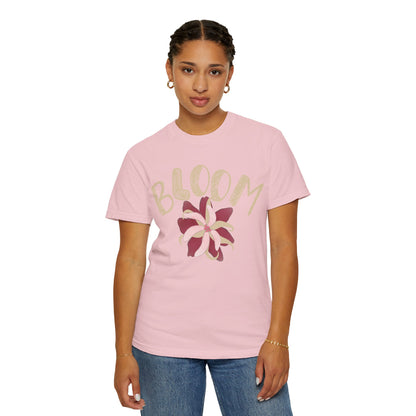 Aesthetic nature tee and botanical graphic tee gift box styled with wildflowers and twine
