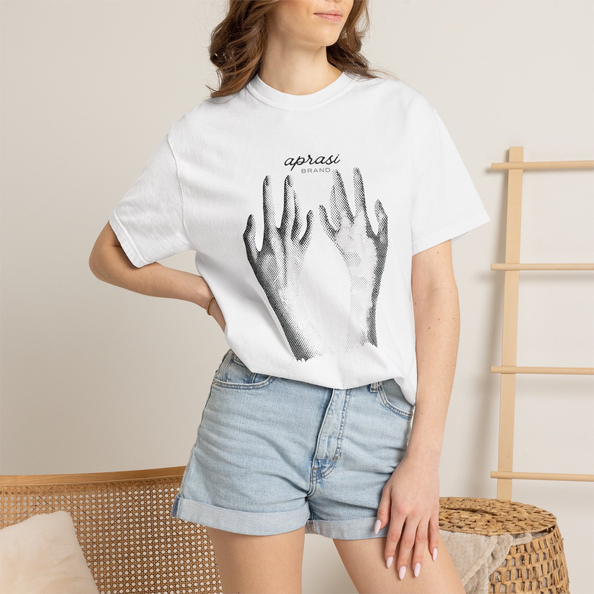Aesthetic vintage tee garment dyed texture close up Comfort Colors 1717
