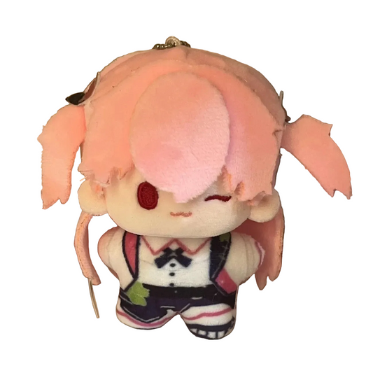 Airi Momoi handmade plush keychain 10cm kawaii cotton doll front view