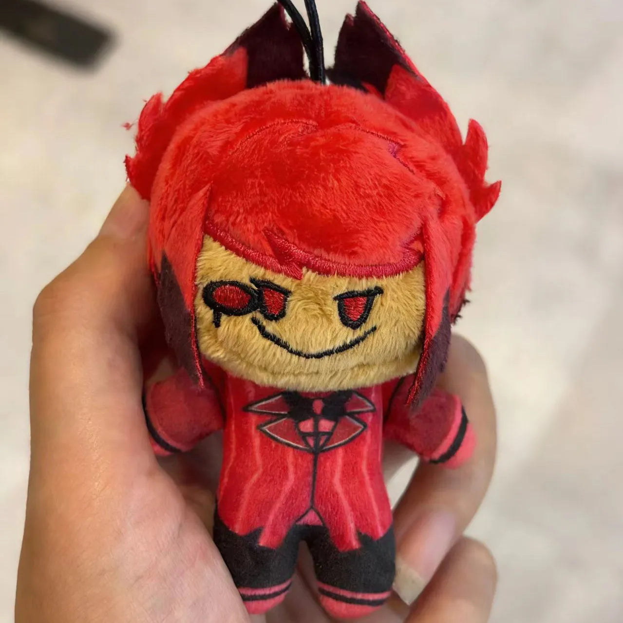 Alastor Hazbin Hotel plush front view chibi style
