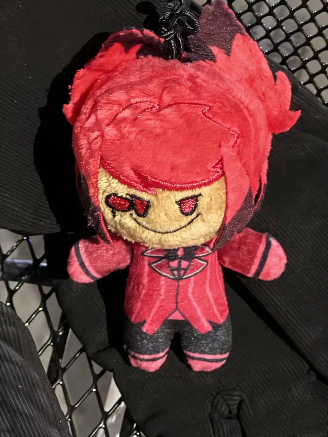 Alastor plush side profile detail antler shadow demon
