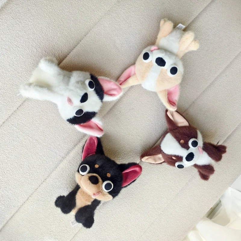 All four chihuahua plush color variants black white brown beige side by side