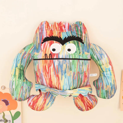 All three sizes of emotion monster plush lined up: 15cm 25cm and 35cm