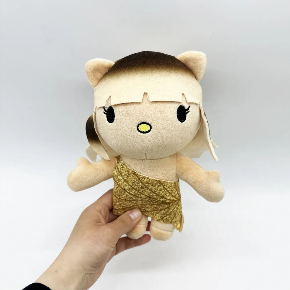 Alysa Liu fan art plush toy displayed on shelf with skating decorations
