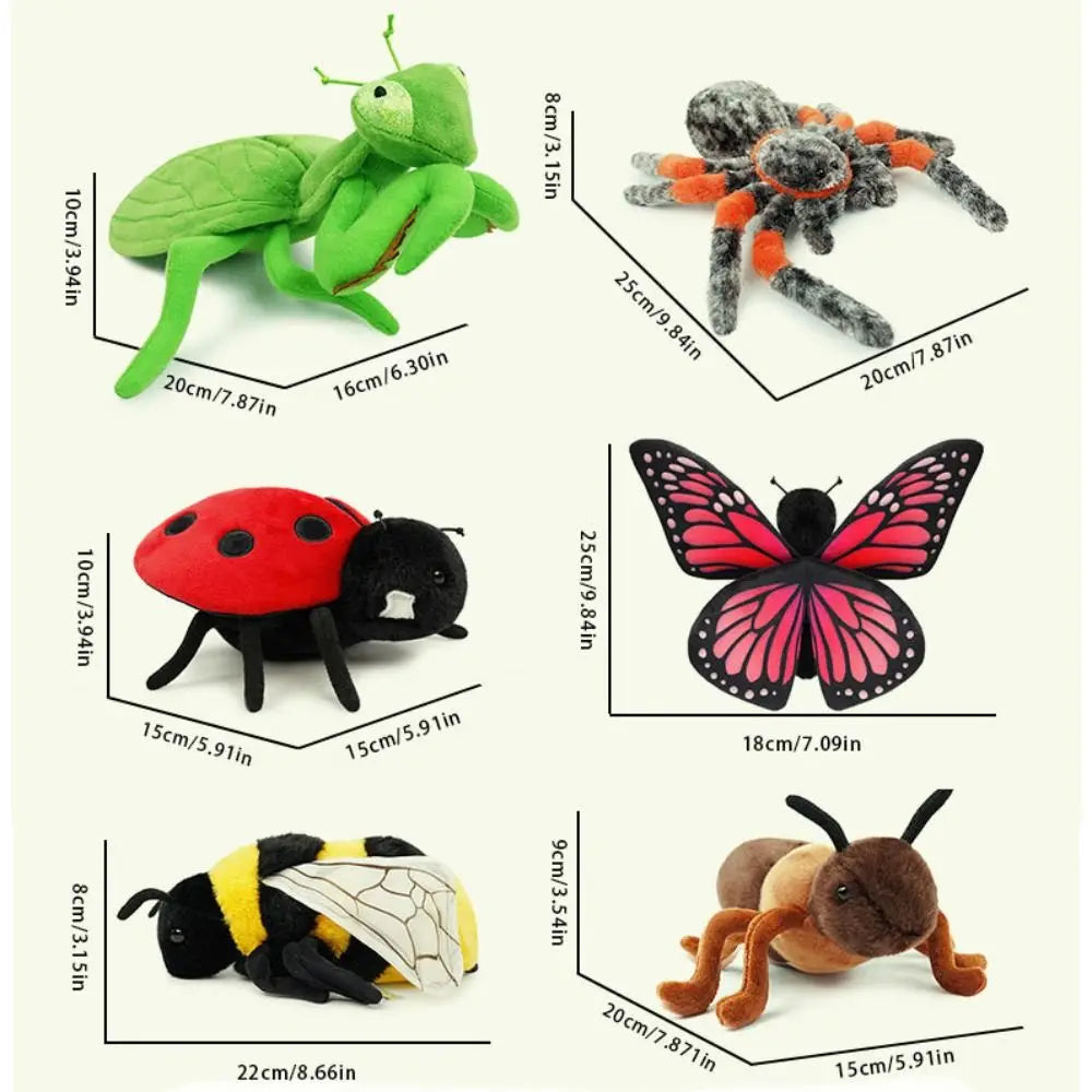 Anatomically accurate ant plush toy with six legs and delicate fabric antennae