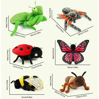 Anatomically accurate ant plush toy with six legs and delicate fabric antennae