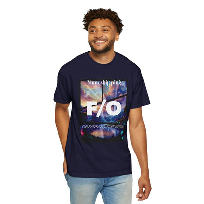 Anime aesthetic graphic tee for yumejoshi and yumedanshi featuring abstract F/O dreamscape art