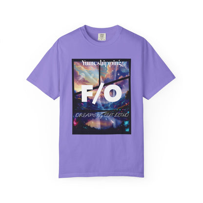 Anime fantasy tee with glowing celestial jellyfish floating through pastel night sky
