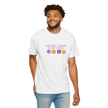 Anime gamer shirt featuring pixelated kawaii faces inspired by Mew Mew Kissy Cutie
