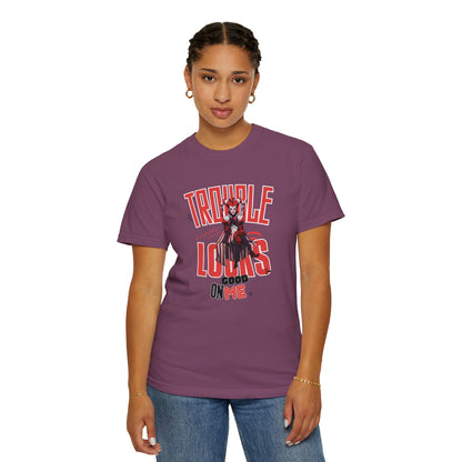 Anime villain graphic tee inside trouble tee 