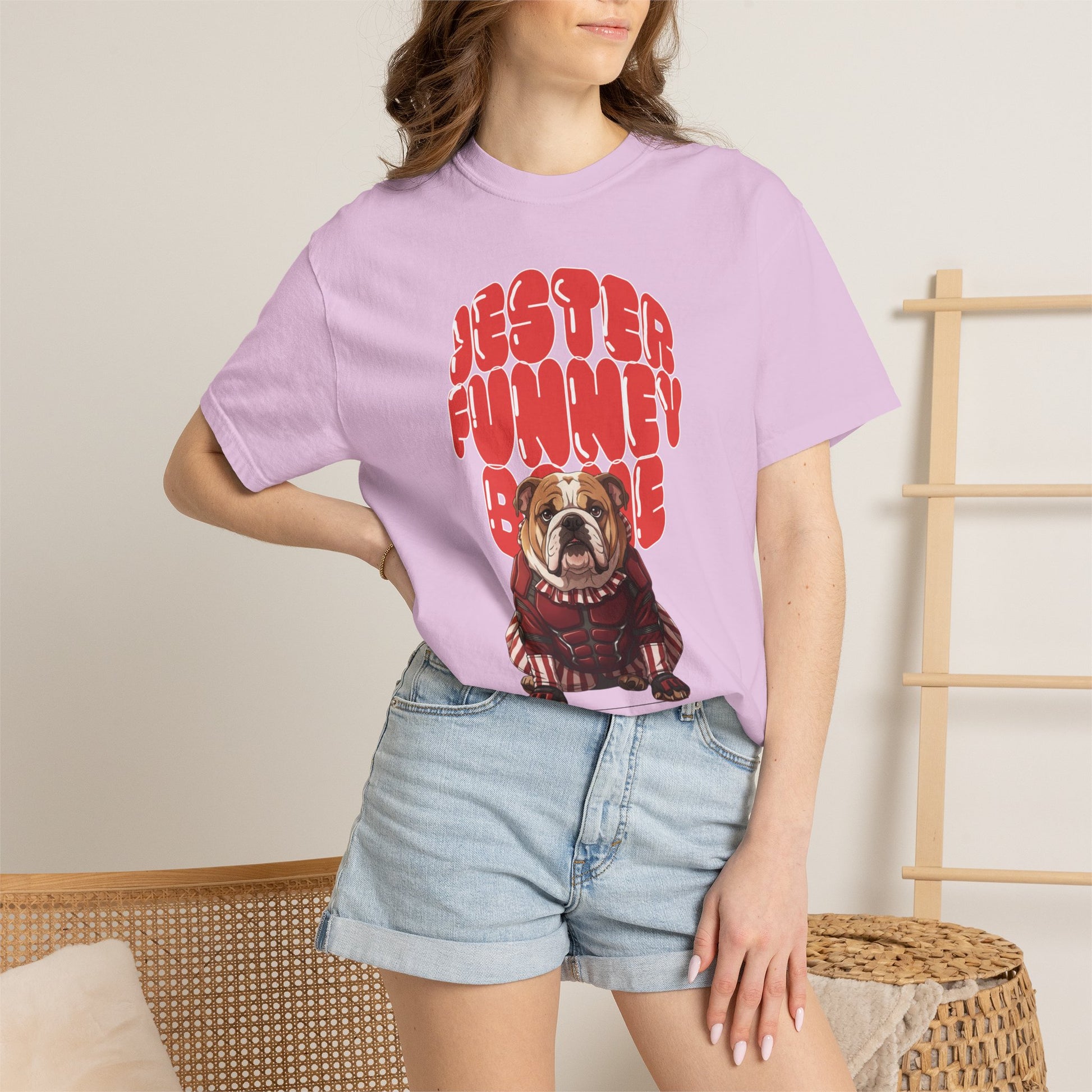 Anime villain style graphic tee.