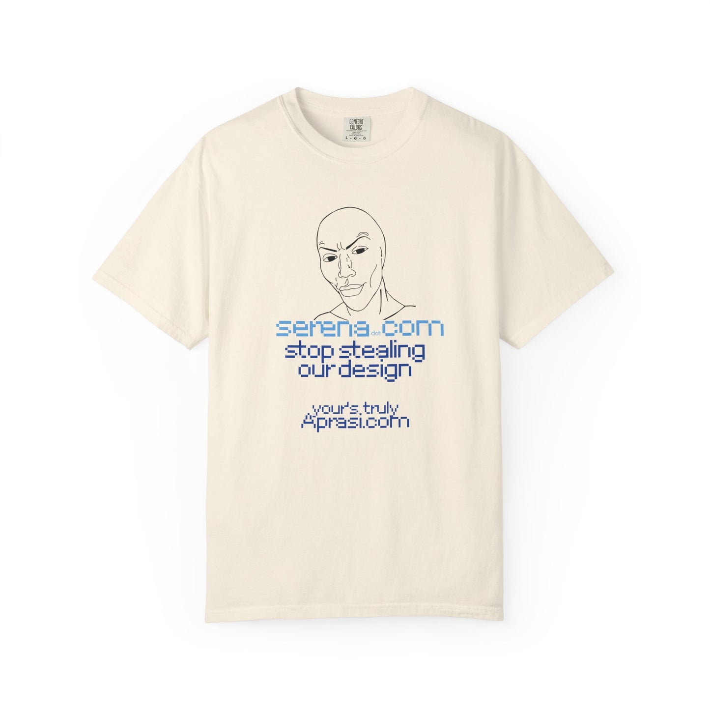 Anti design theft graphic tee garment dyed washed cotton Comfort Colors 1717
