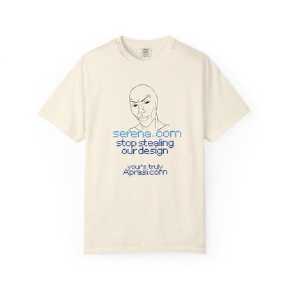 Anti design theft graphic tee garment dyed washed cotton Comfort Colors 1717
