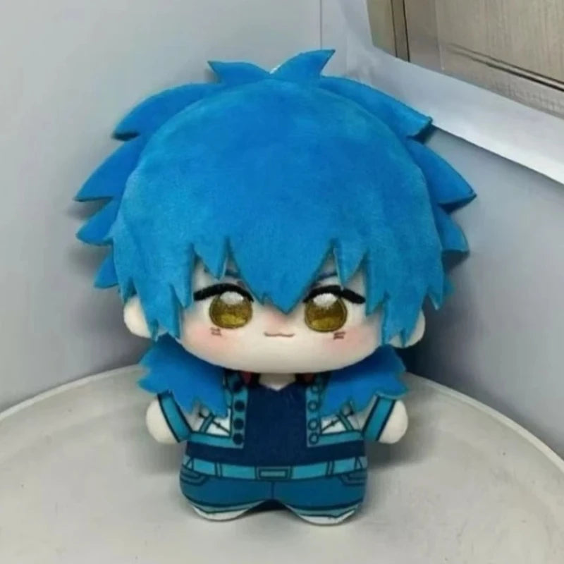Aoba plush soft short-plush fabric light blue hair detail close-up
