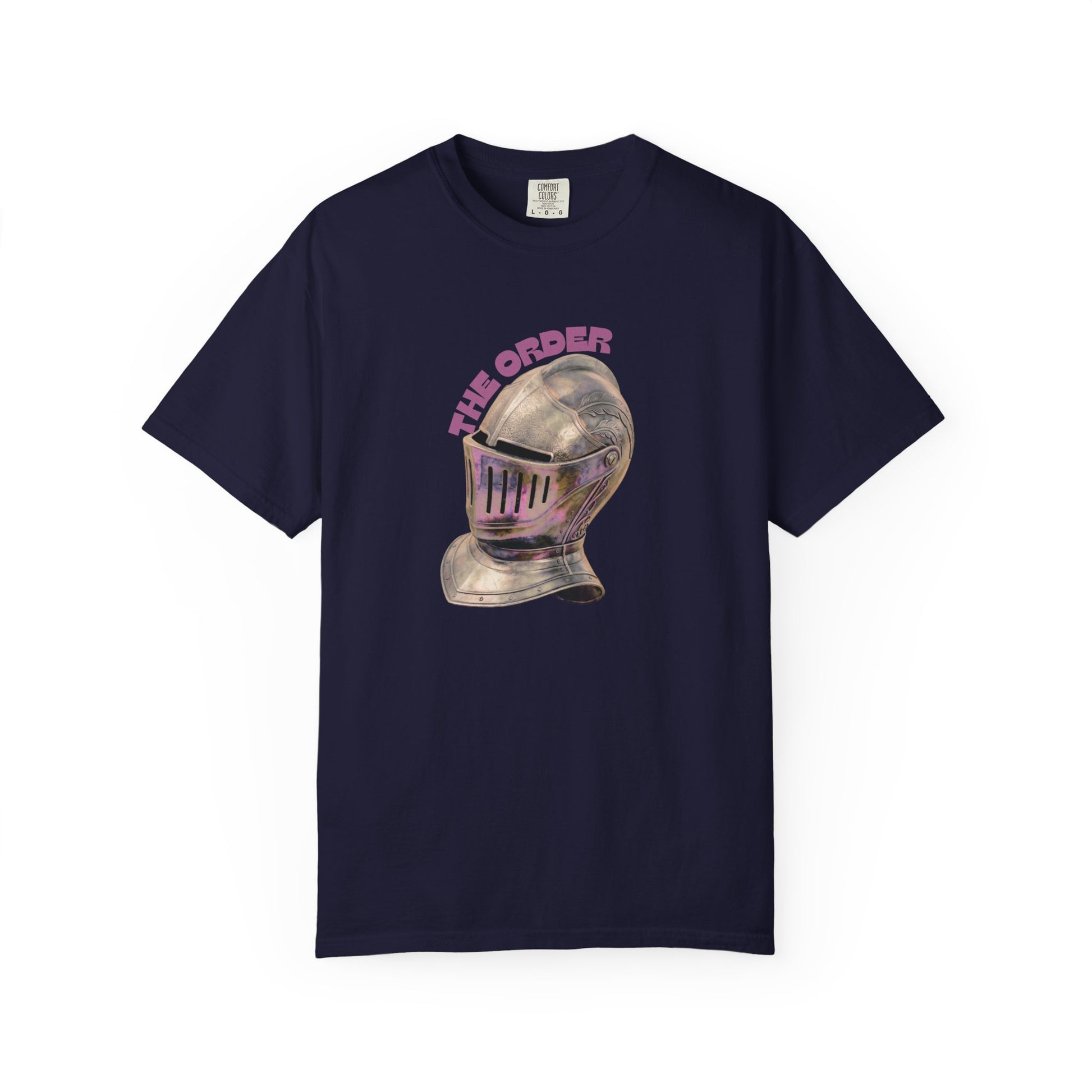 Aprasi gaming fan apparel knight graphic tee worn casually outdoors
