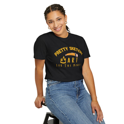 Art lover gift unisex tee with Monet pun print on heavyweight ring-spun cotton