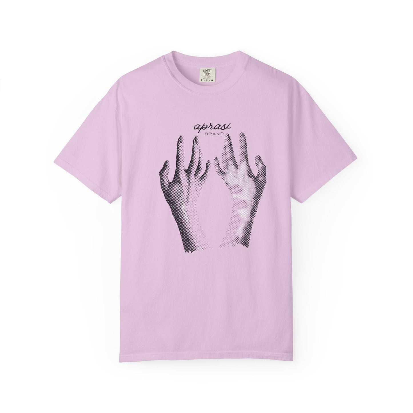 Artsy unisex tee styled with raw denim editorial gallery aesthetic

