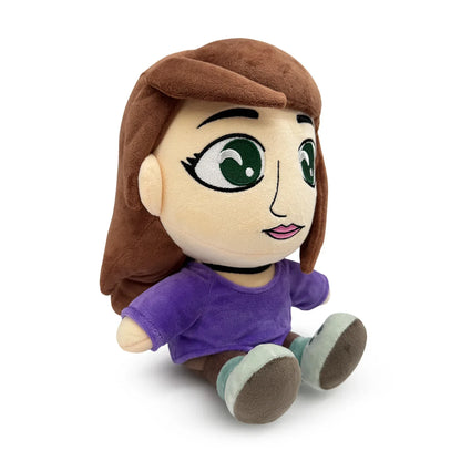 Ashley Campbell plush 20cm chibi Sally Face collectible figure with long brown hair and purple sweater dress
