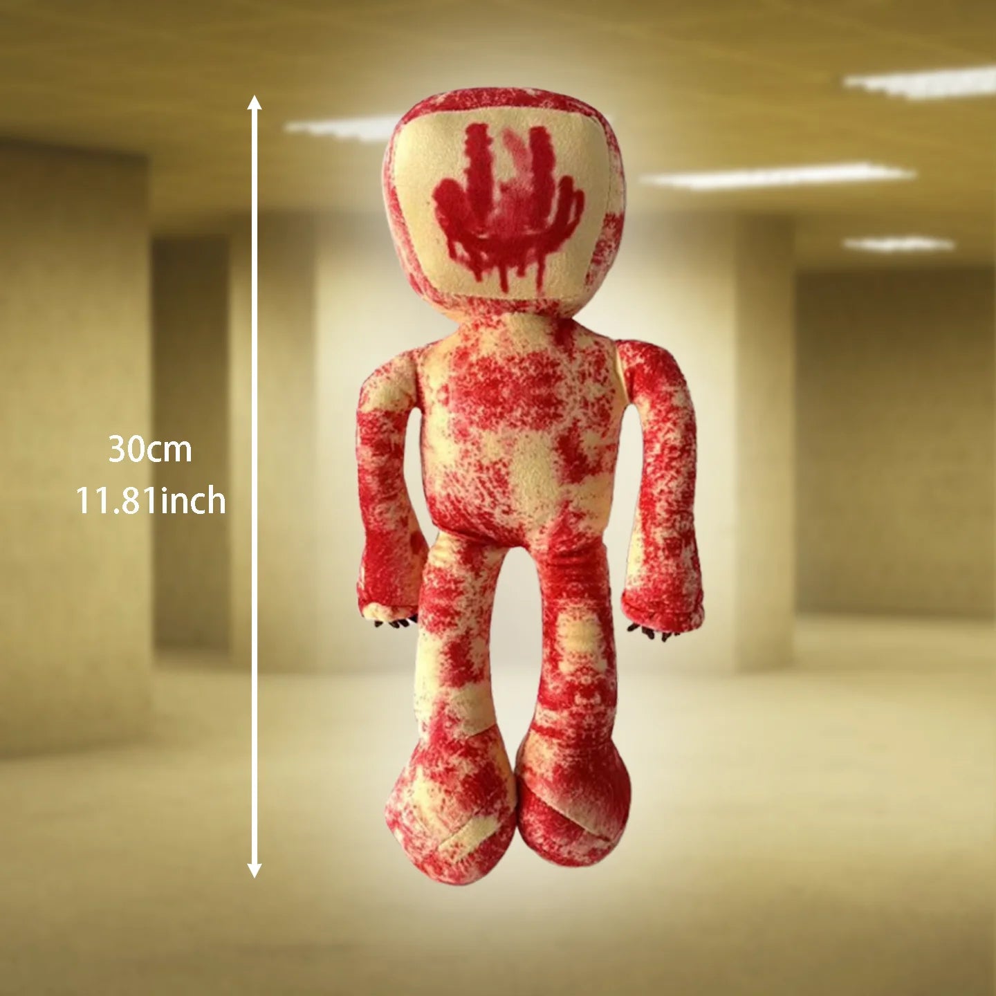 Async Hazmat Researcher plush hazmat suit detail, liminal horror fan gift
