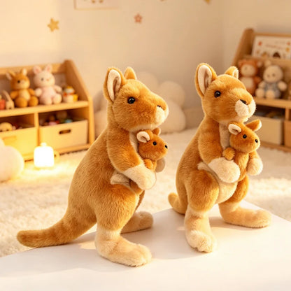 Australian wildlife toy kangaroo plush in gift box presentation