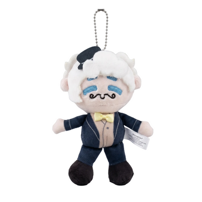 Aziraphale plush pendant handmade angel soft toy 15cm front view
