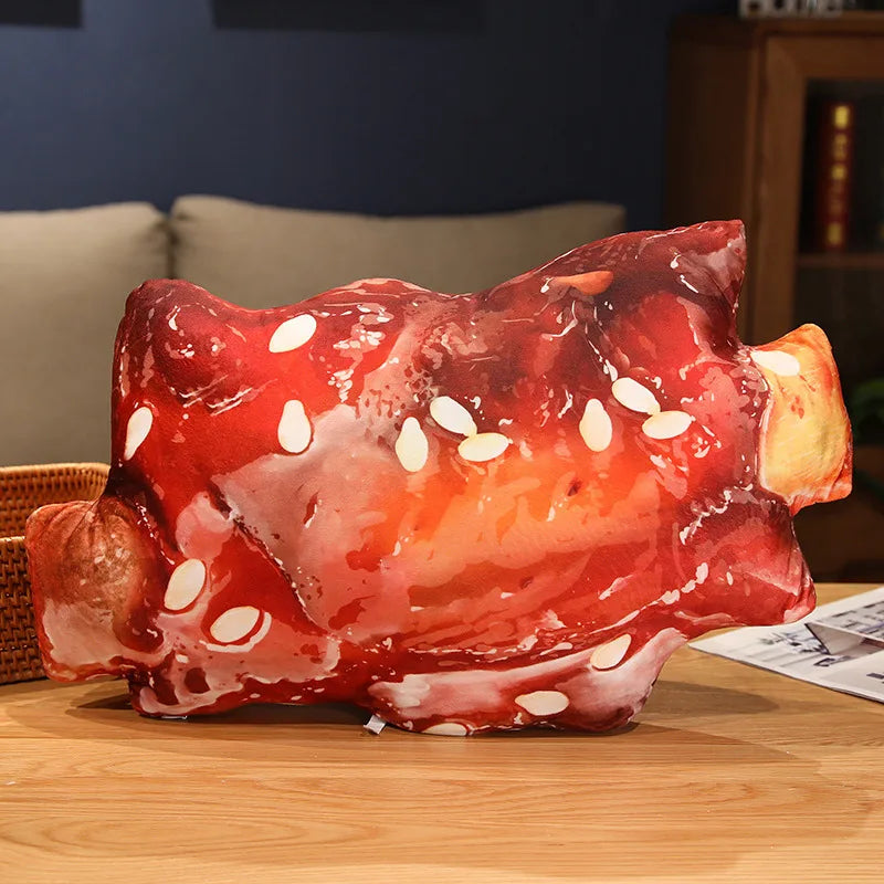 BBQ meat plush pillow gift 