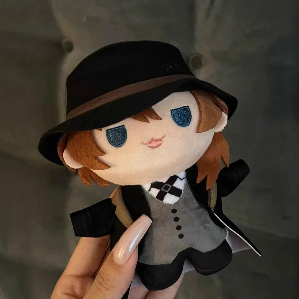 BSD Port Mafia Chuuya Nakahara 20CM anime plush with red hair detail
