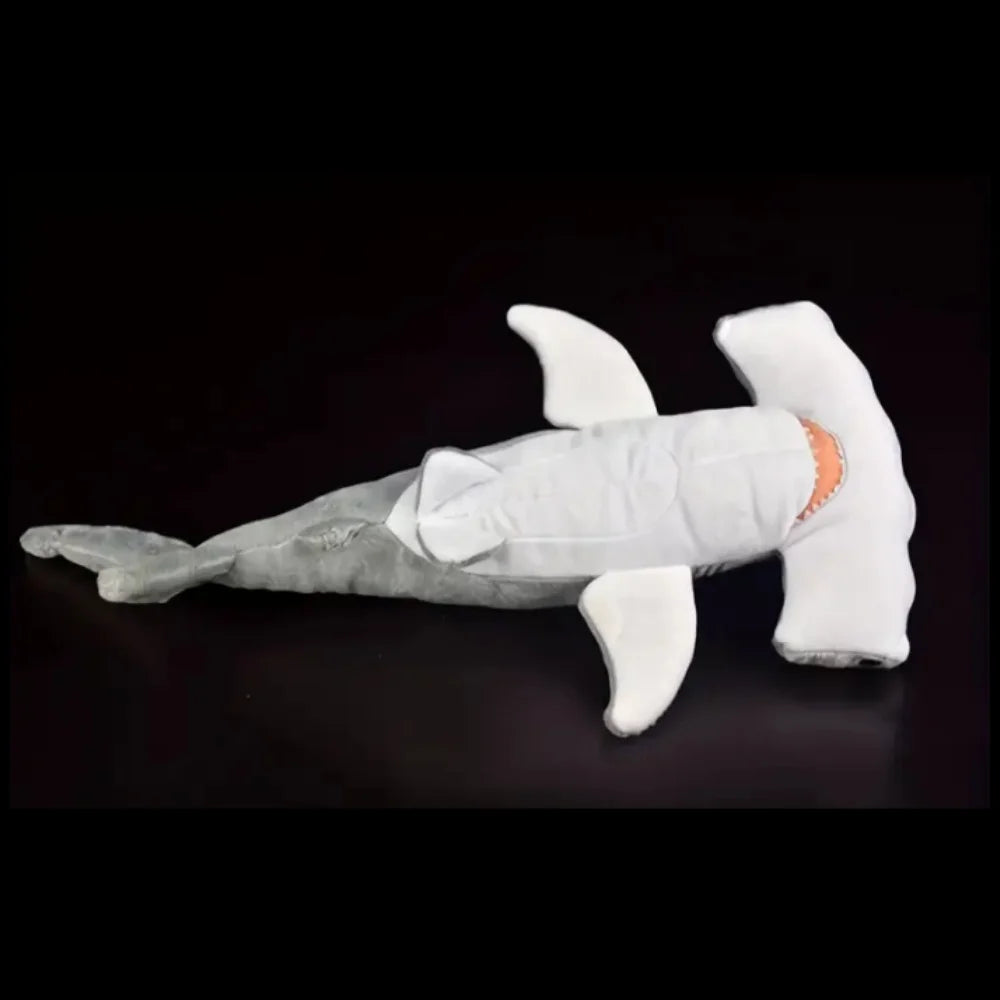 Baby and Adult hammerhead shark plushie size comparison 33cm and 63cm