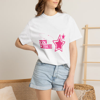 Back view of Y2K Vibes T-Shirt — heavyweight Comfort Colors 1717 in relaxed fit